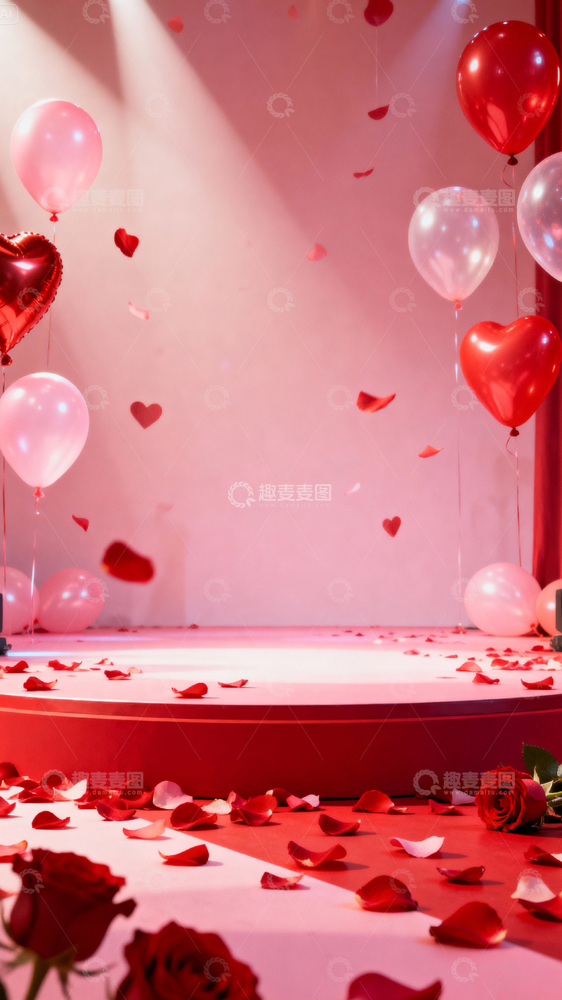 高清大图下载【趣麦麦图】情人节婚礼浪漫背景_竖屏083
