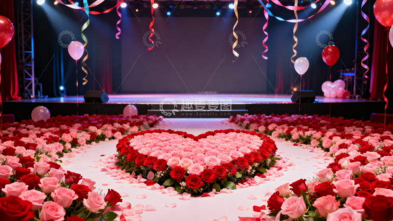 高清大图下载【趣麦麦图】情人节婚礼浪漫背景010
