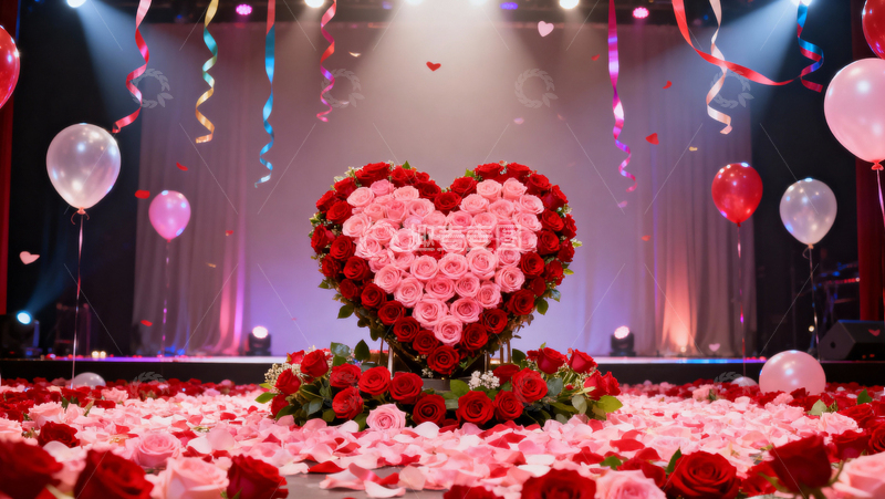高清大图下载【趣麦麦图】情人节婚礼浪漫背景002