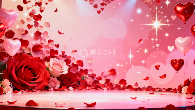 高清大图下载【趣麦麦图】情人节婚礼浪漫背景004