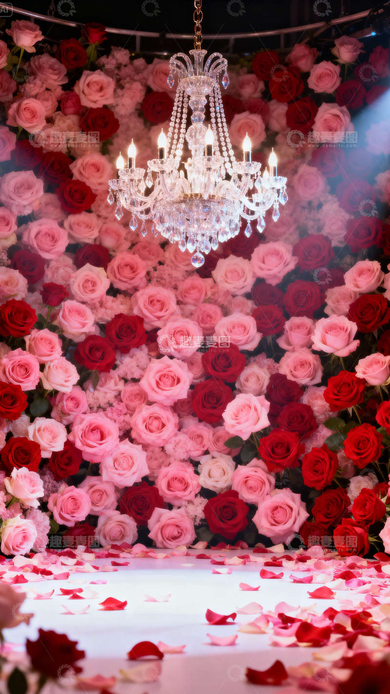 高清大图下载【趣麦麦图】情人节婚礼浪漫背景_竖屏060