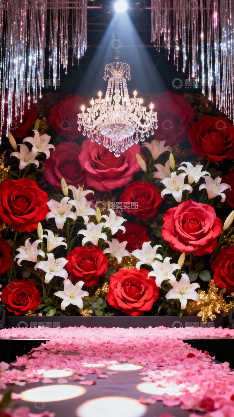 高清大图下载【趣麦麦图】情人节婚礼浪漫背景_竖屏071
