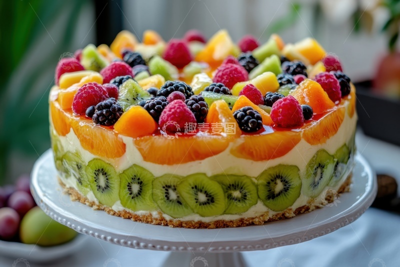 高清大图下载【趣麦麦图】新鲜的水果蛋糕