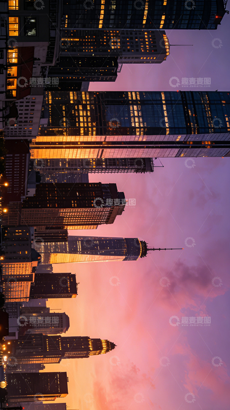 高清大图下载【趣麦麦图】-城空霞色都市幻彩3