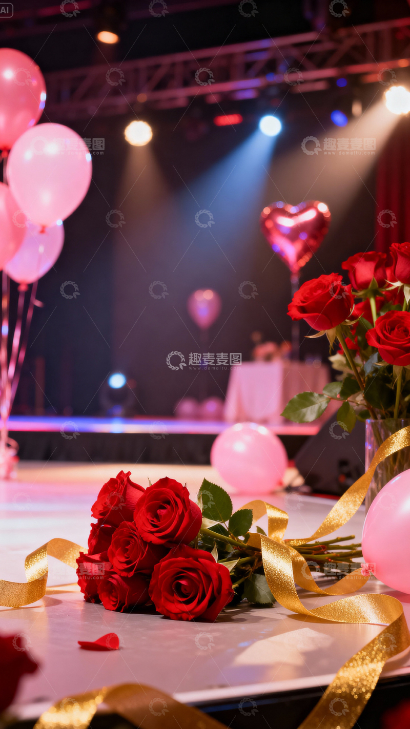 高清大图下载【趣麦麦图】情人节婚礼浪漫背景_竖屏081