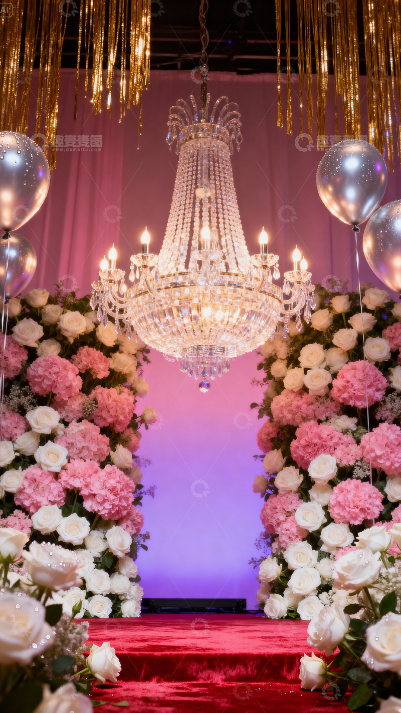 高清大图下载【趣麦麦图】情人节婚礼浪漫背景_竖屏073