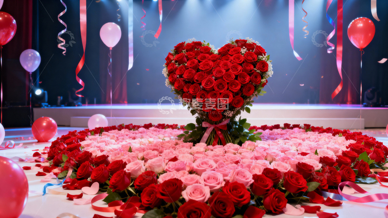 高清大图下载【趣麦麦图】情人节婚礼浪漫背景007