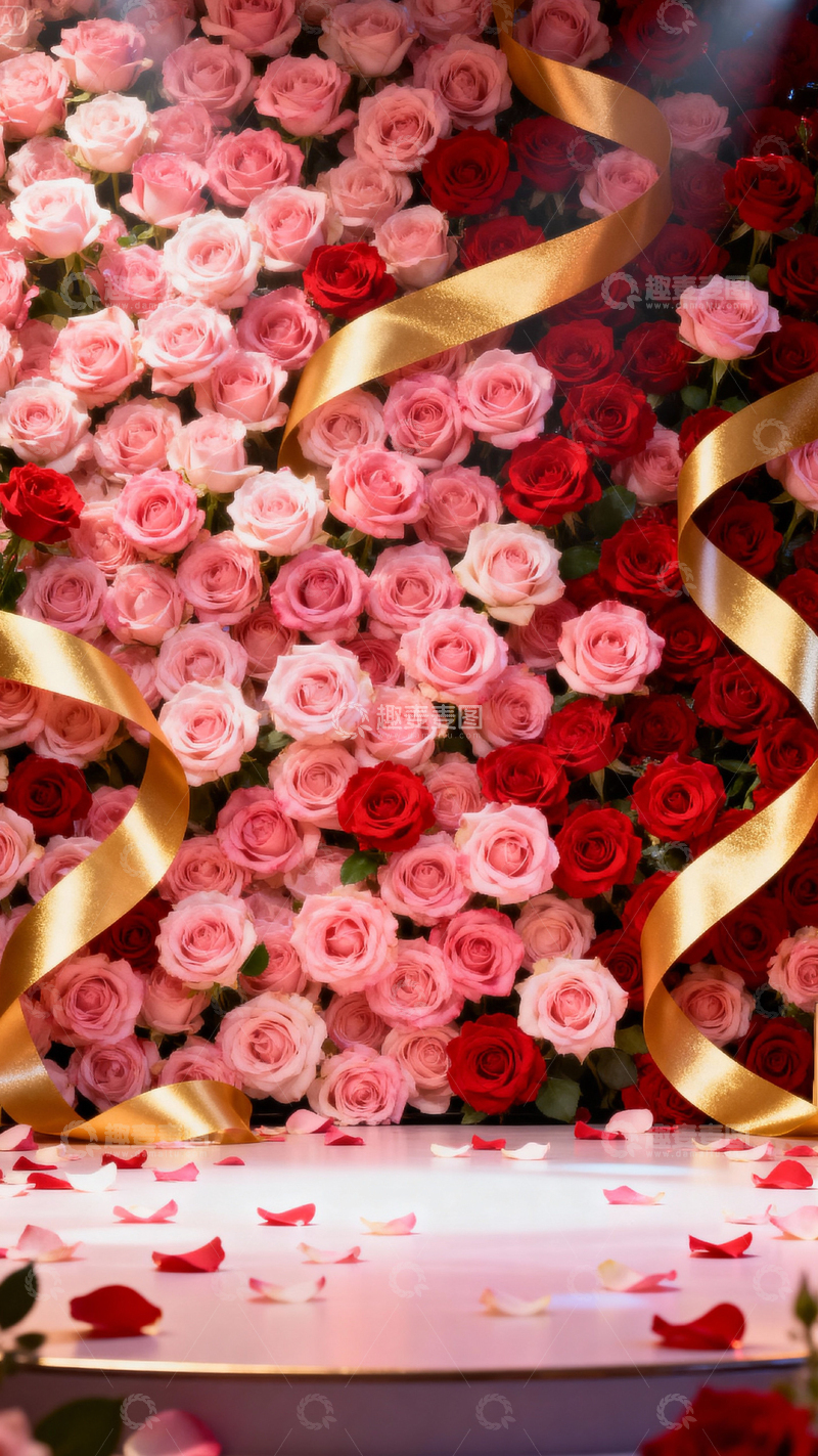 高清大图下载【趣麦麦图】情人节婚礼浪漫背景_竖屏061
