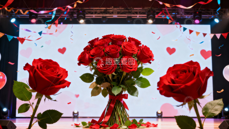 高清大图下载【趣麦麦图】情人节婚礼浪漫背景041