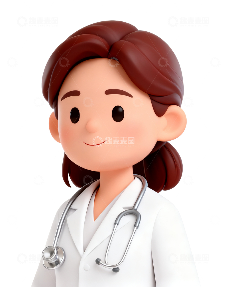 源文件下载【趣麦麦图】3d医生头像