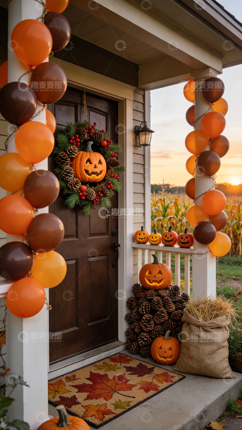 高清大图下载【趣麦麦图】秋日南瓜丰收温馨2