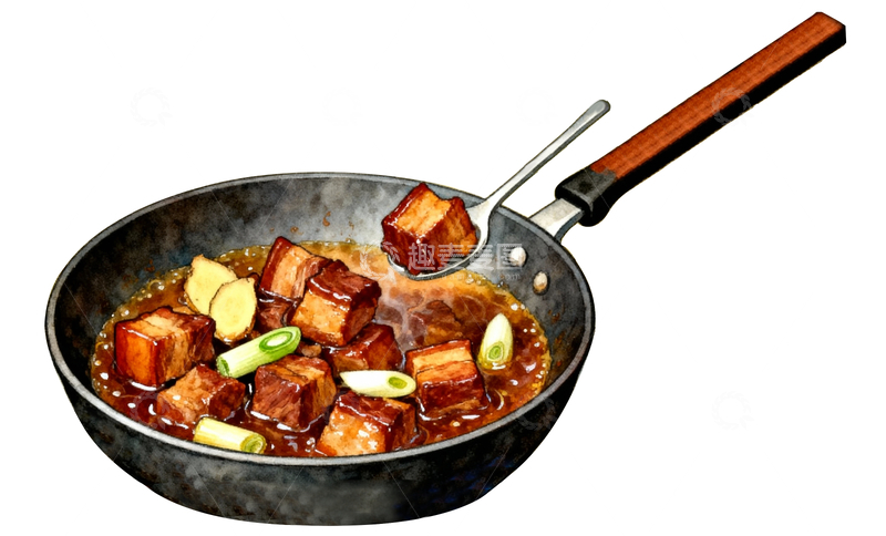 源文件下载【趣麦麦图】五花肉下锅4