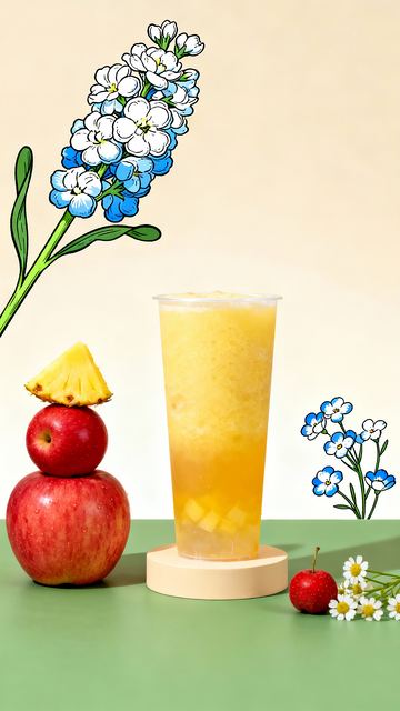 菠萝果汁饮料摄影1