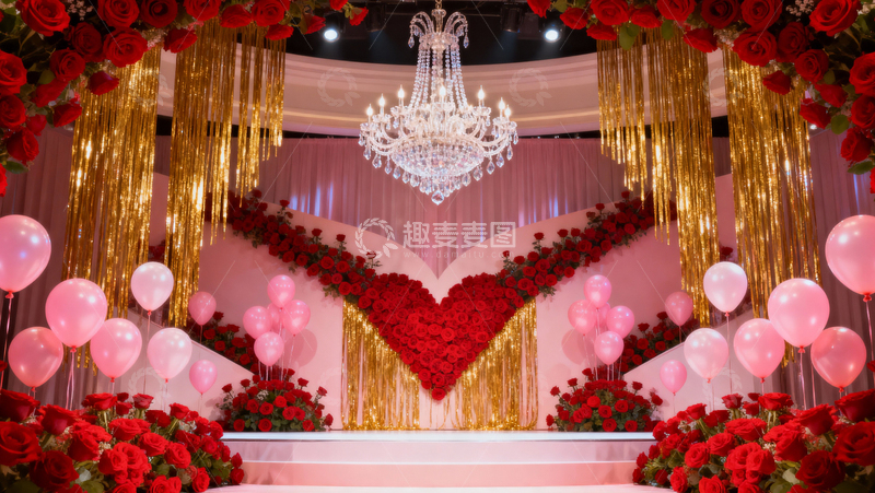 高清大图下载【趣麦麦图】情人节婚礼浪漫背景033