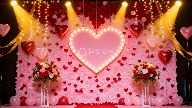 高清大图下载【趣麦麦图】情人节婚礼浪漫背景031