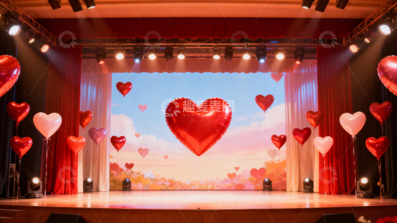 高清大图下载【趣麦麦图】情人节婚礼浪漫背景025