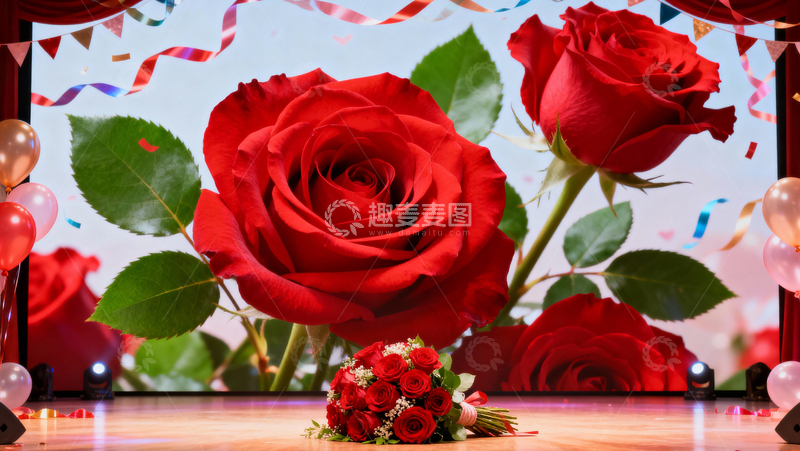 高清大图下载【趣麦麦图】情人节婚礼浪漫背景058
