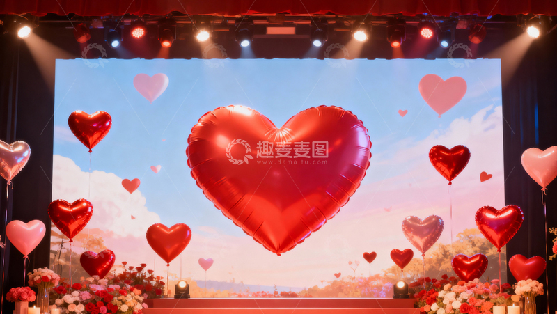 高清大图下载【趣麦麦图】情人节婚礼浪漫背景046