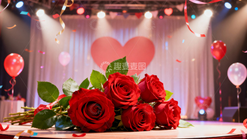 高清大图下载【趣麦麦图】情人节婚礼浪漫背景059