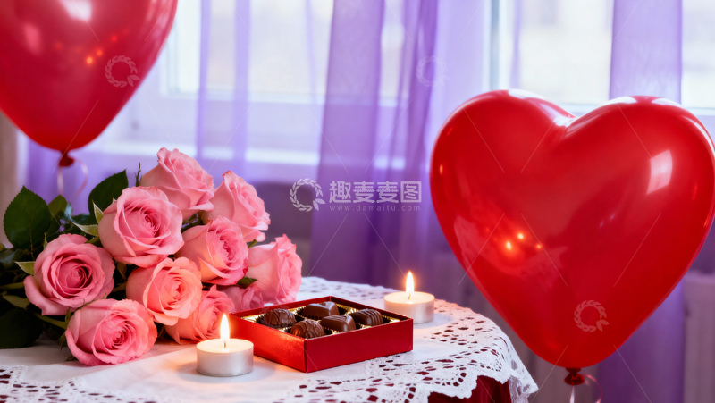 高清大图下载【趣麦麦图】情人节婚礼浪漫背景048