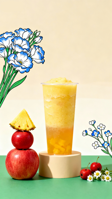 菠萝果汁饮料摄影3