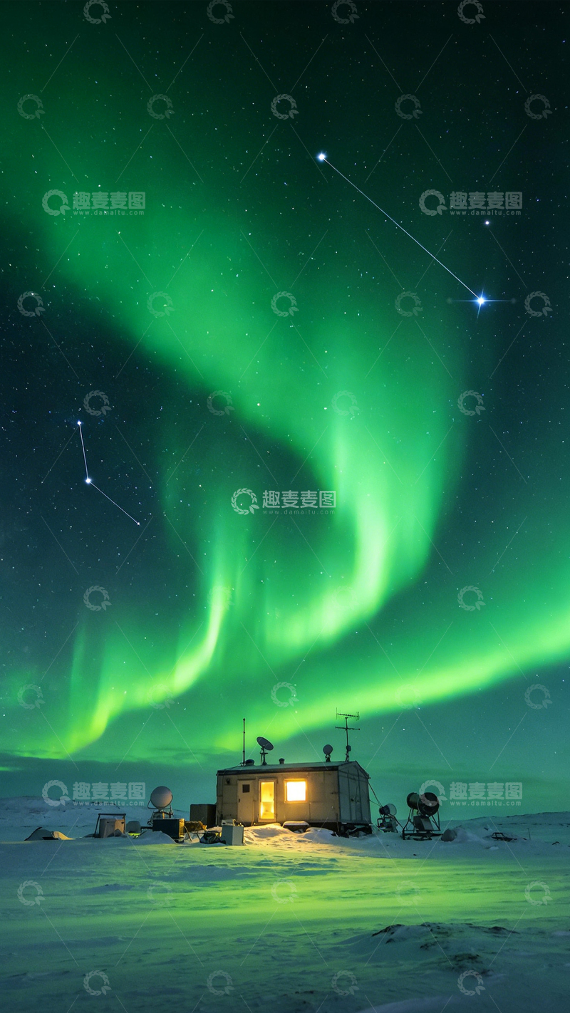 高清大图下载【趣麦麦图】极光暖舍星空梦幻2