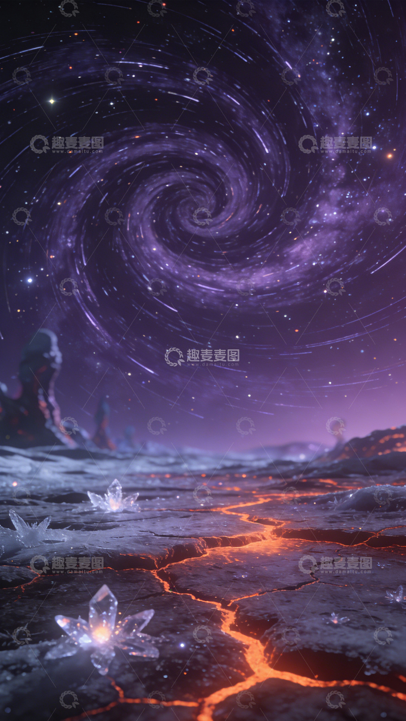 高清大图下载【趣麦麦图】星轨冰原奇幻紫穹2