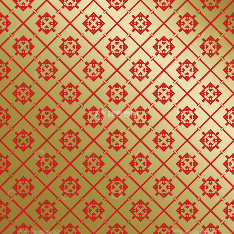 源文件下载【趣麦麦图】红金中式喜庆花纹背景808