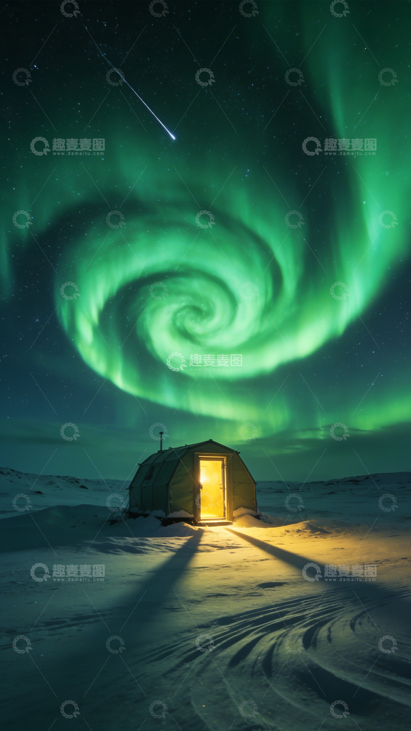 高清大图下载【趣麦麦图】极光暖舍星空梦幻3