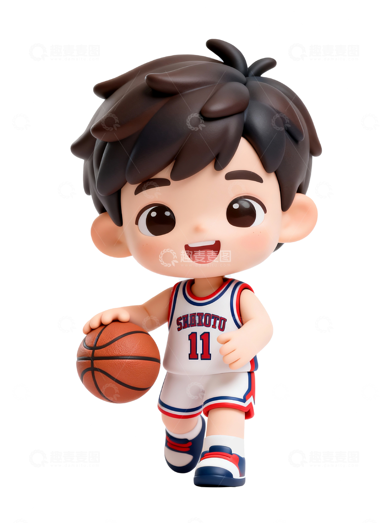 源文件下载【趣麦麦图】打篮球的小男孩2