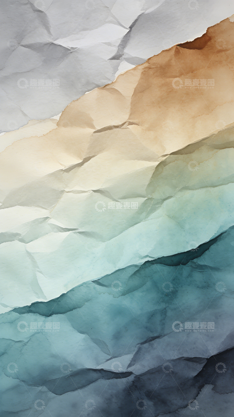 高清大图下载【趣麦麦图】褶皱水彩柔和肌理