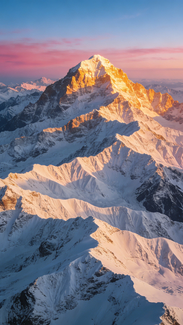 雪峰金辉晚霞壮丽3