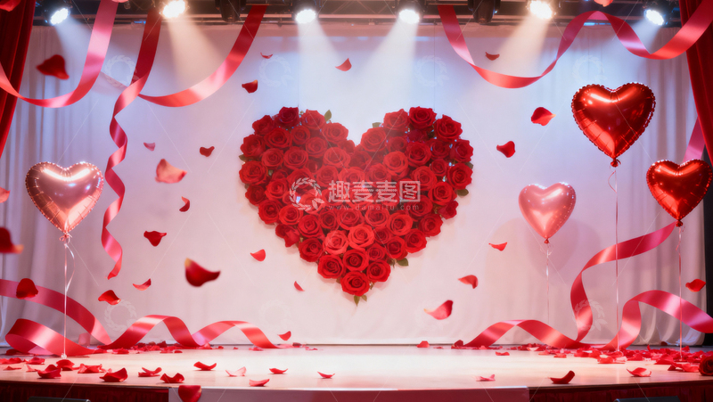 高清大图下载【趣麦麦图】情人节婚礼浪漫背景061