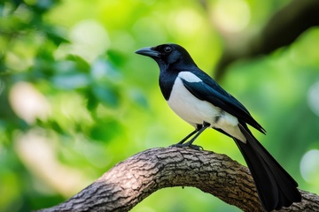 树林上站立的一只燕子