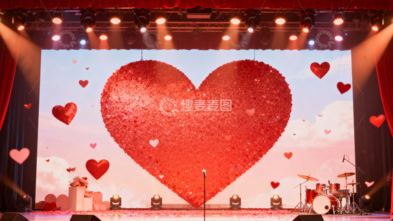 高清大图下载【趣麦麦图】情人节婚礼浪漫背景066