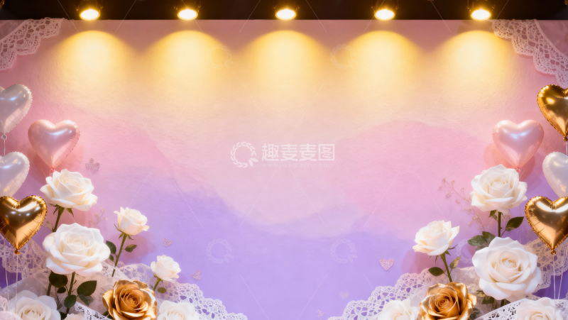 高清大图下载【趣麦麦图】情人节婚礼浪漫背景071