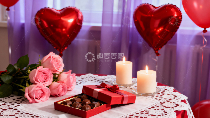 高清大图下载【趣麦麦图】情人节婚礼浪漫背景074