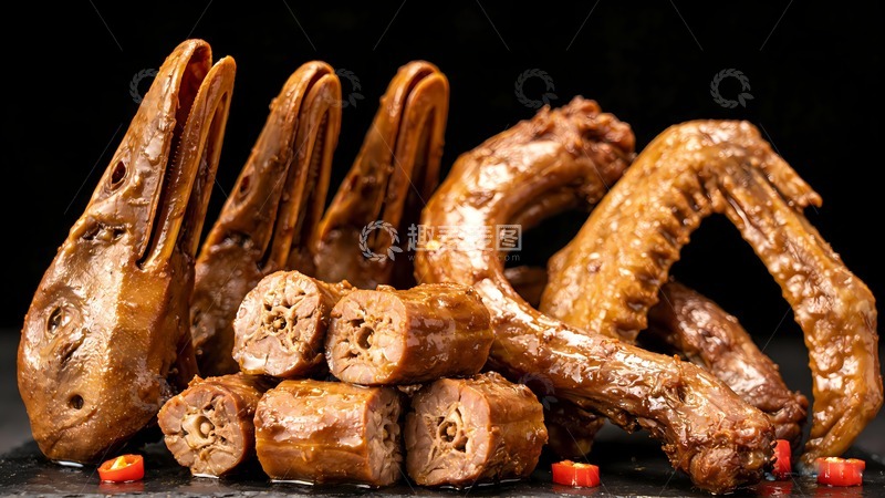 高清大图下载【趣麦麦图】卤味卤肉卤鸭脖