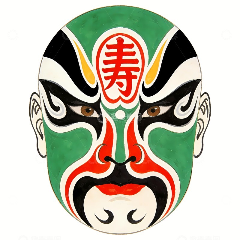 高清大图下载【趣麦麦图】一张戏曲脸谱图案