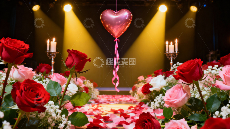 高清大图下载【趣麦麦图】情人节婚礼浪漫背景073