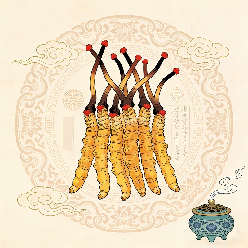 高清大图下载【趣麦麦图】中药冬虫夏草