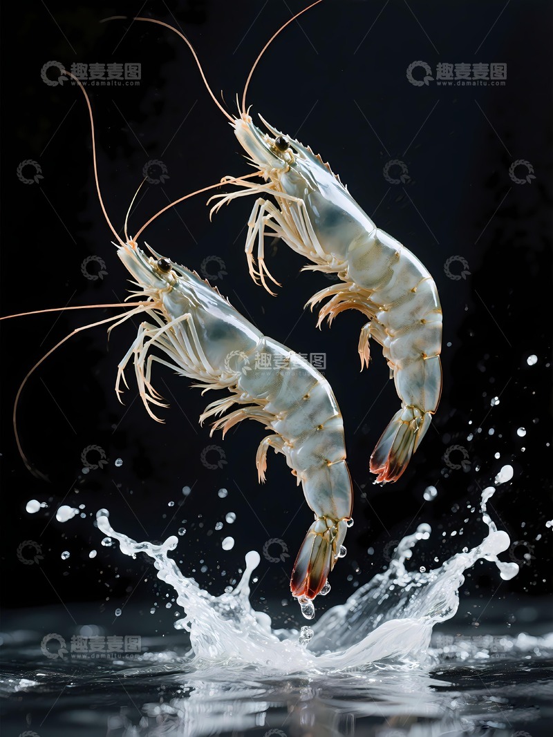 高清大图下载【趣麦麦图】新鲜活虾水产