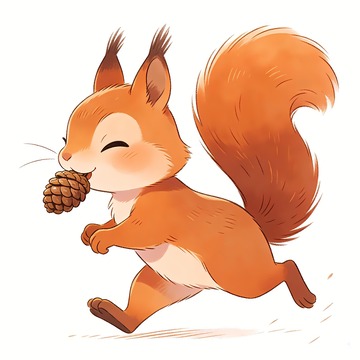 一只可爱的小松鼠