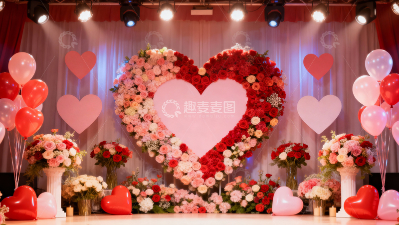高清大图下载【趣麦麦图】情人节婚礼浪漫背景091