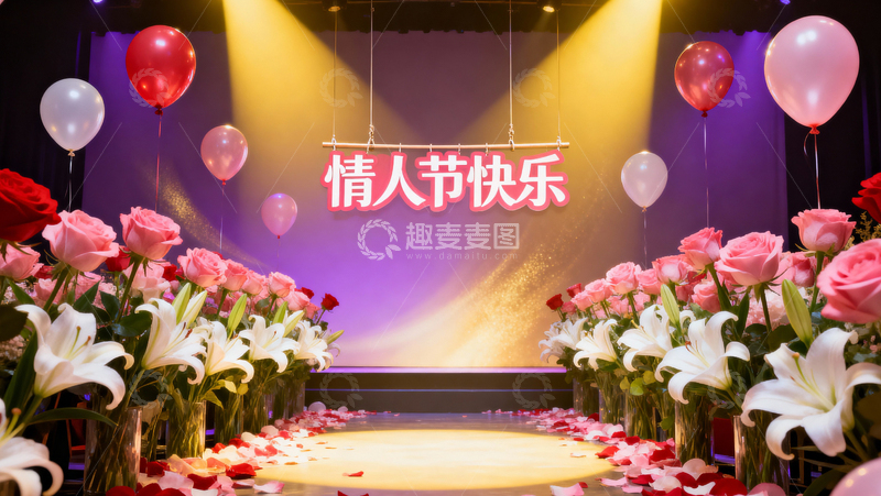 高清大图下载【趣麦麦图】情人节婚礼浪漫背景111