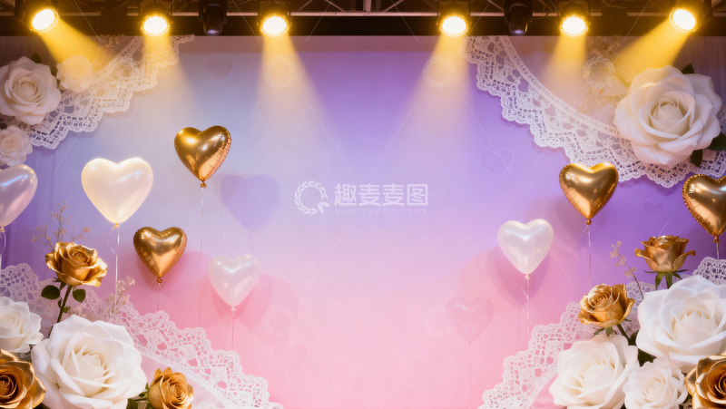 高清大图下载【趣麦麦图】情人节婚礼浪漫背景118