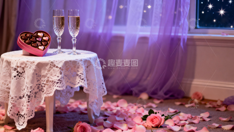 高清大图下载【趣麦麦图】情人节婚礼浪漫背景088