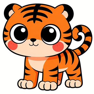 一只卡通小老虎