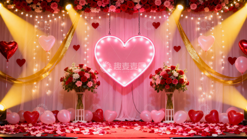 高清大图下载【趣麦麦图】情人节婚礼浪漫背景081