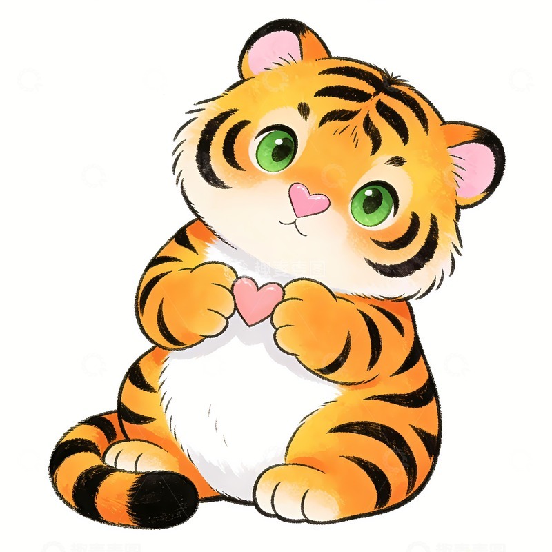 高清大图下载【趣麦麦图】一只小老虎卖萌